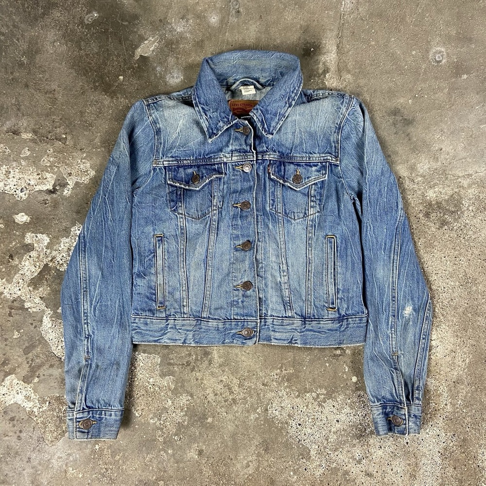 Levi's XX Denim Jacket Youth Size Medium Blue Button Up Classic Long Sleeve